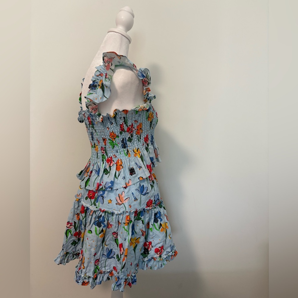 Hill House the Ellie Crop Top in Light Blue Space Floral NWT - Picture 5 of 6